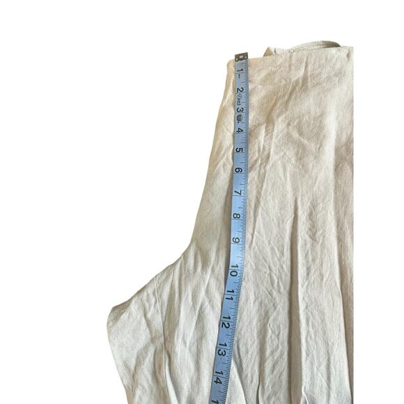 J. Jill Linen Stretch Light Gray Lagenlook Coastal Grandma Cropped Pants Large - Picture 11 of 12